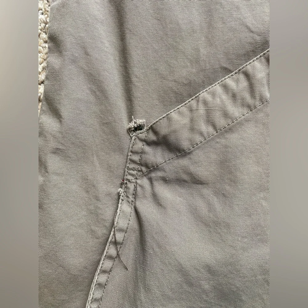 VTG J Crew Oarsman Jacket Mens XLT Beige Cotton Lined Button Up Barn Chore Coat